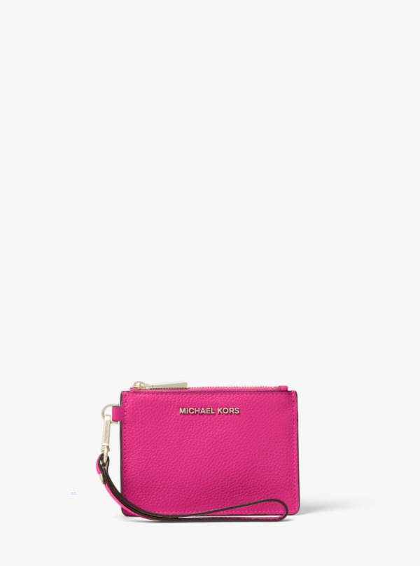 Damske Penazenky Michael Kors Pebbled Leather Coin Purse Ruzove - Doplnky Michael Kors Lacne | VNIOR-4215